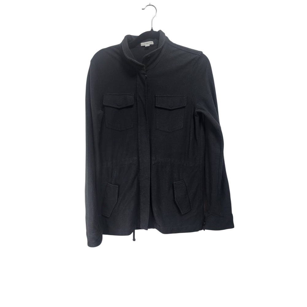 James Perse Black‎ Utility Jacket Field Jacket Drawstring Waist Size 2